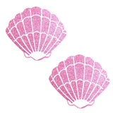 Pink glitter shell nipple pasties, Neva Nude