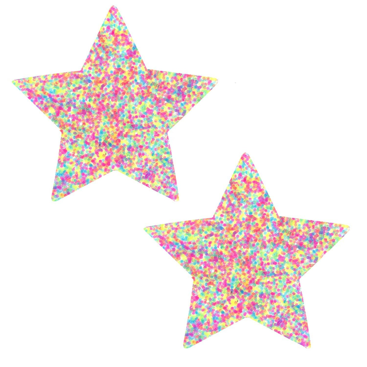 Glitter UV Star Nipple covers, Neva Nude