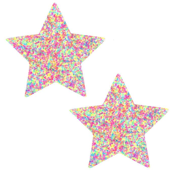 Glitter UV Star Nipple covers, Neva Nude
