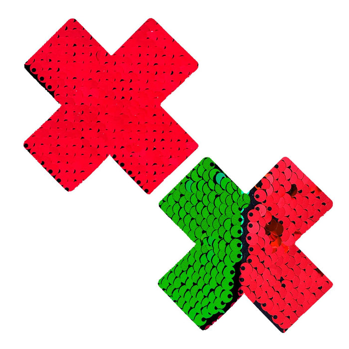Sequin Christmas nipple pasties, Neva Nude