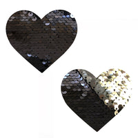 Black Silver Sequin nipple pasties, Neva Nude
