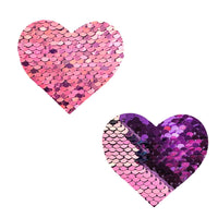 Pink sequin heart Nipple pasties, Neva Nude