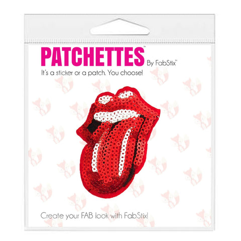 Sequin mouth sticker patch, FabStix