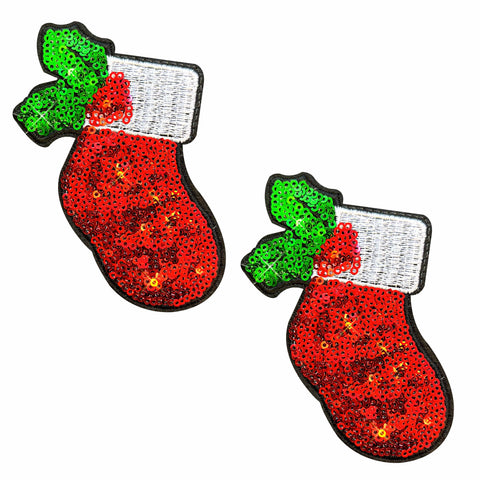 Christmas Stockings Sequin Nipple Cover Pasties