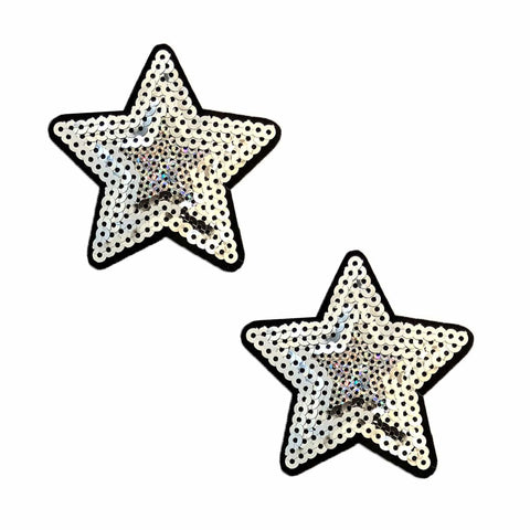 You're A Star Silver Sequin Nifty Nipztix 2 Wears