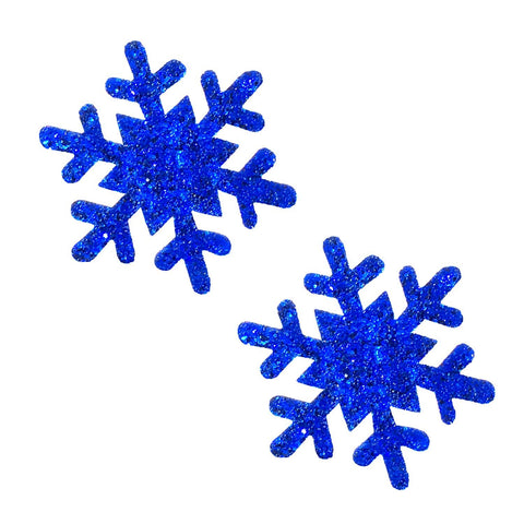 blue snowflake pasties, Neva Nude