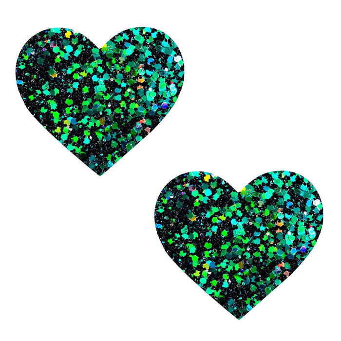 green chunky glitter pasties, Neva Nude