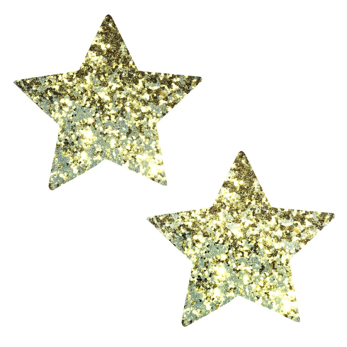 chunky glitter star pasties, Neva Nude