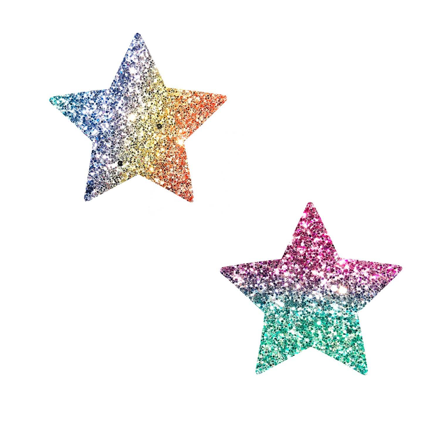 Patriotic Glitter Stars Body Stickers