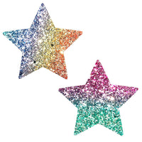 Multicolor glitter nipple pasties, Neva Nude
