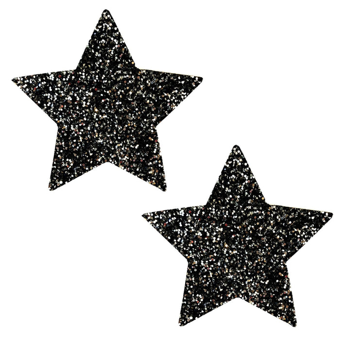 black silver glitter nipple pasties, Neva Nude