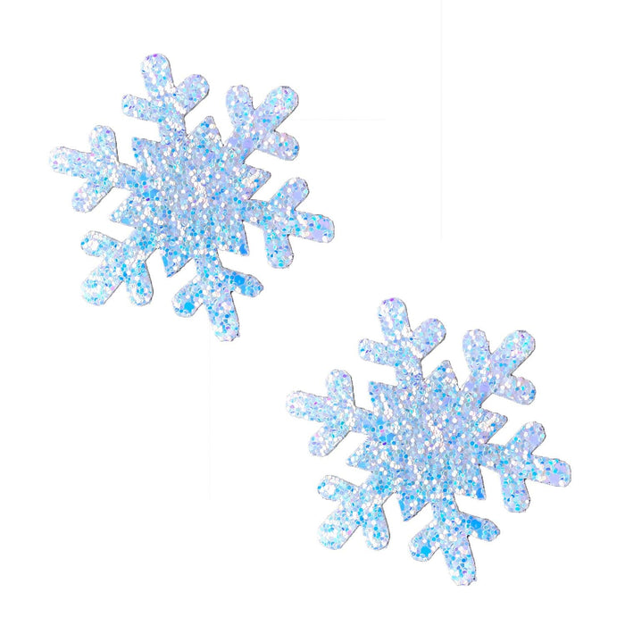 white glitter snowflake nipple pasties, Neva Nude