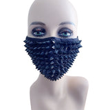 Wrath Black Stud Face Masks With Filter Pocket Pastie and Pantie Lingerie Set