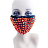 Lust Red Stud Face Masks With Filter Pocket & Adjustable Ear Loops