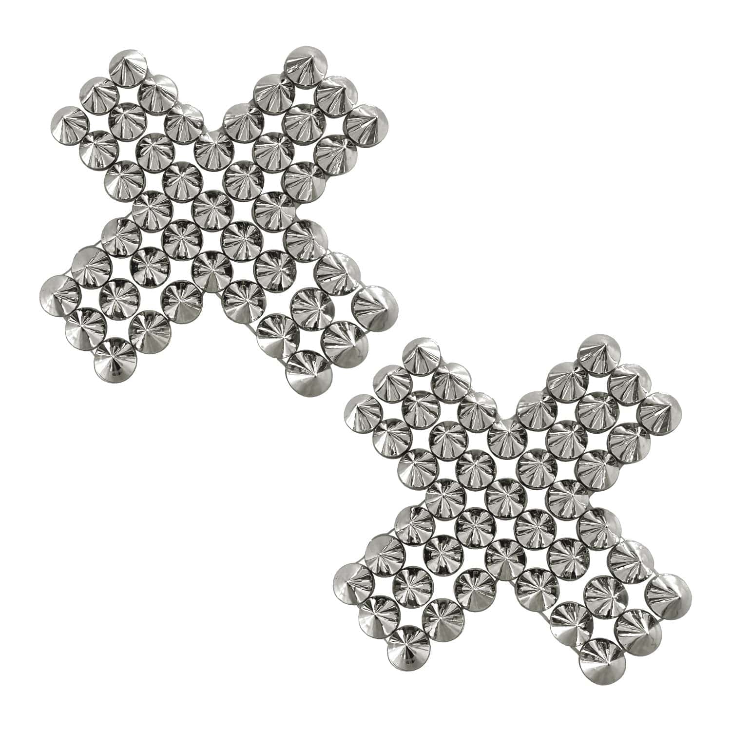 SubZero Silver Stud X Nipple Cover Pasties