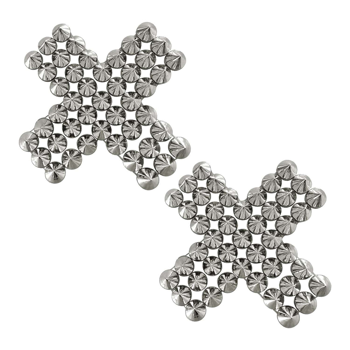 SubZero Silver Stud X Nipple Cover Pasties