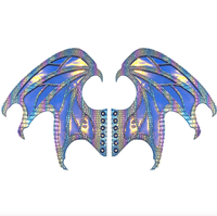 Alternate view of the purple dragon scale calf or boot wings