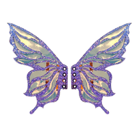 Dark purple glitter fairy boot wings for an enchanted festival