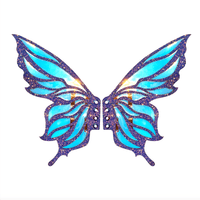 Dark purple glitter fairy boot wings, another product angle showing sparkle