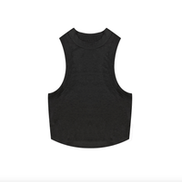 Black side boob crop top in soft cotton with low cut armholes