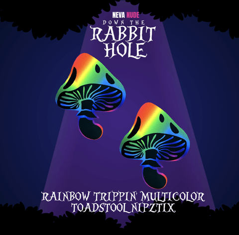 Rainbow Trippin' Psychedelic Toadstool Nipple Cover Pasties
