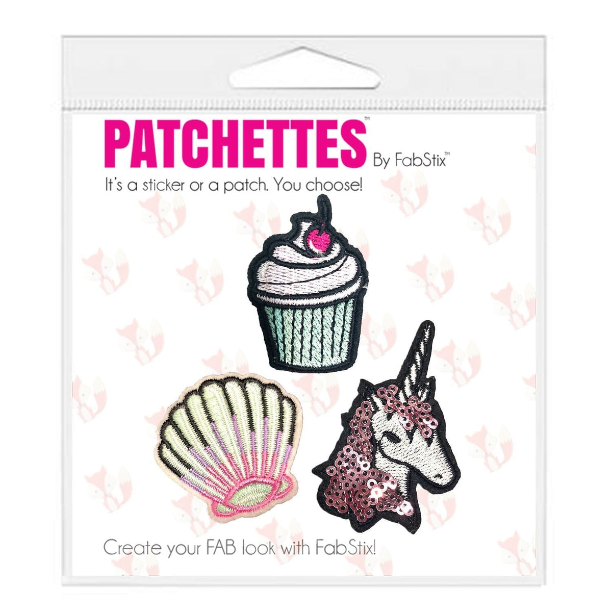 Cupcake Unicorn Iron On Patch, FabStix