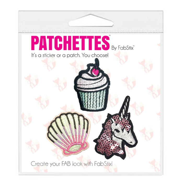 Cupcake Unicorn Iron On Patch, FabStix