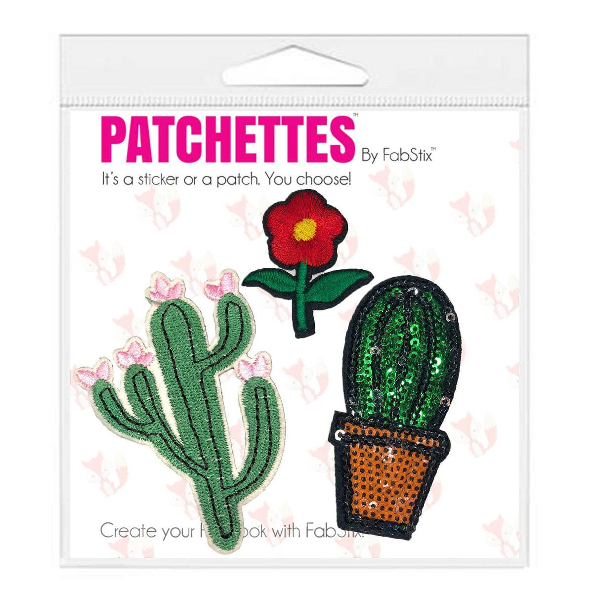 Flower Iron On Patch Sticker-FabStix