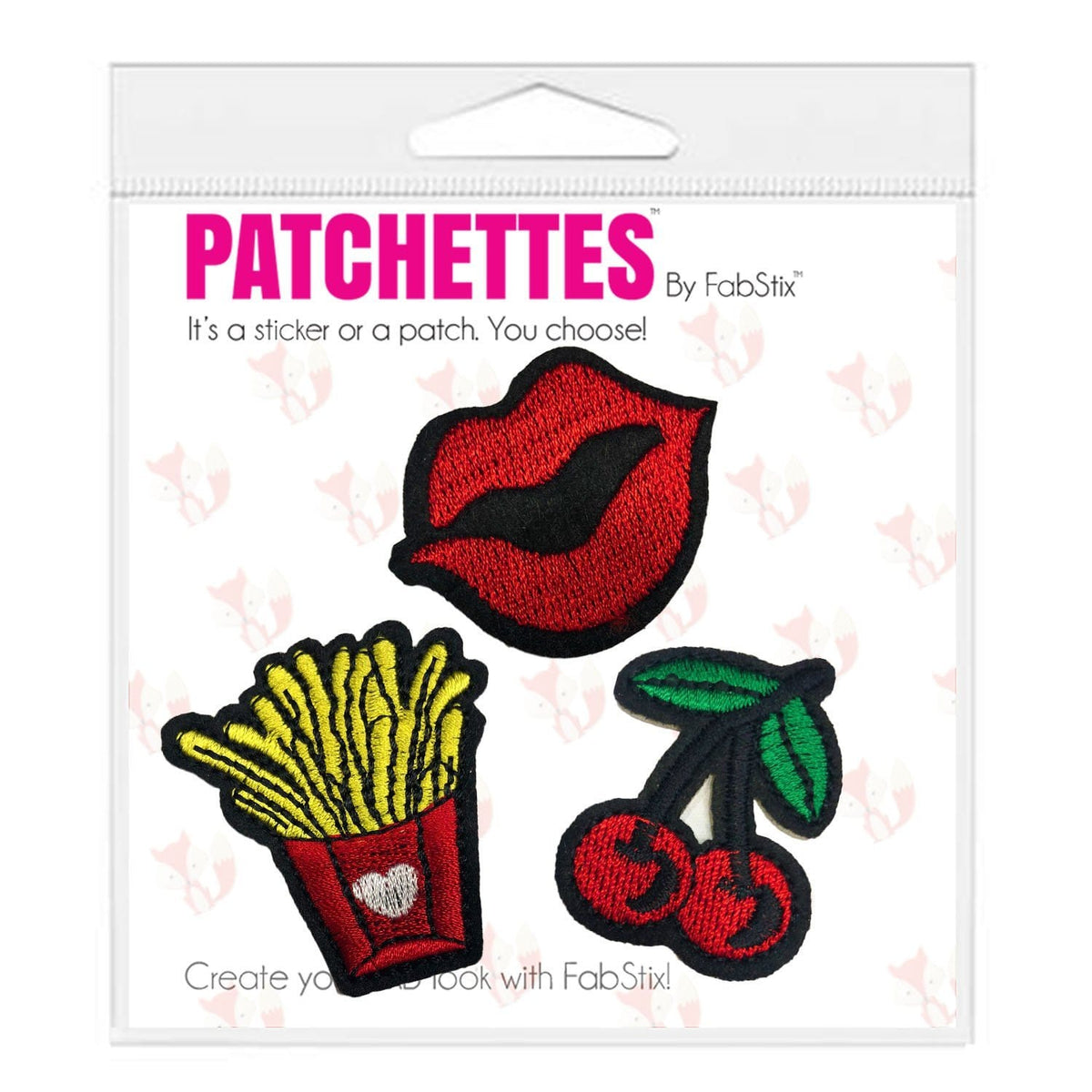 Red Iron On Patch Sticker- FabStix
