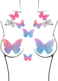 Pastel butterfly piece from the glitter and neon pigment festival bundle