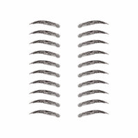 Dark brown temporary tattoo eyebrow set shown on its own, product view