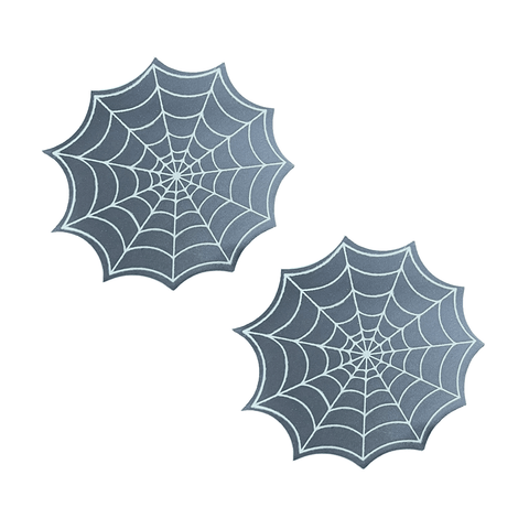 Reflective Spider Web Nipple Cover Pasties