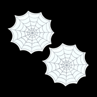 Standalone product shot of the reflective spider web nipple pasties