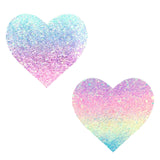 Smarties Party Pastel Multicolor Glitter I Heart U Nipple Cover Pasties