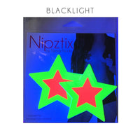 Blacklight neon pasties, Neva Nude