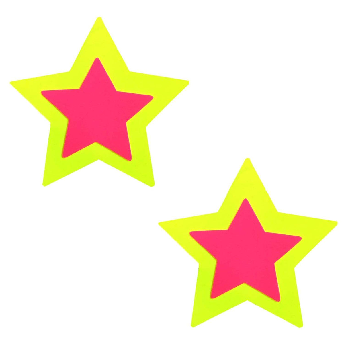 Neon starburst nipple pasties, Neva Nude