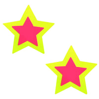 Neon starburst nipple pasties, Neva Nude