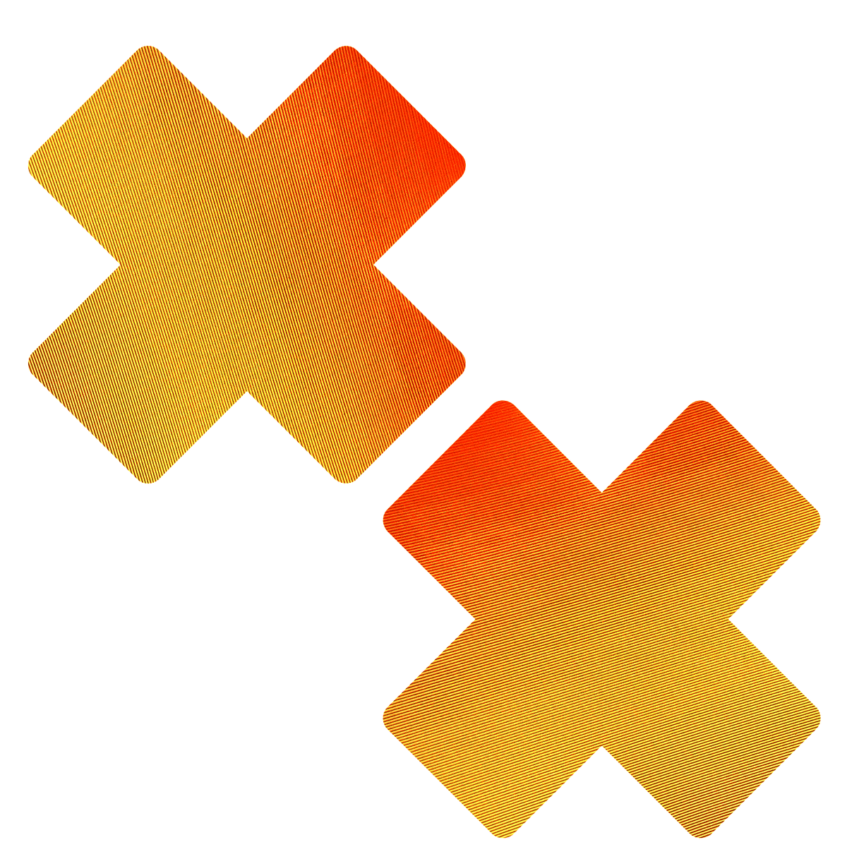 Chameleon Orange Yellow Color Changing X Factor Nipple Cover Pasties