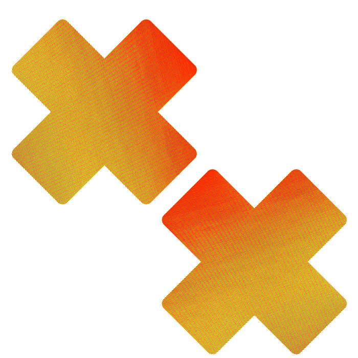 Chameleon Orange Yellow Color Changing X Factor Nipple Cover Pasties