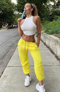 White cotton side boob crop tank, an easy layering piece for festivals