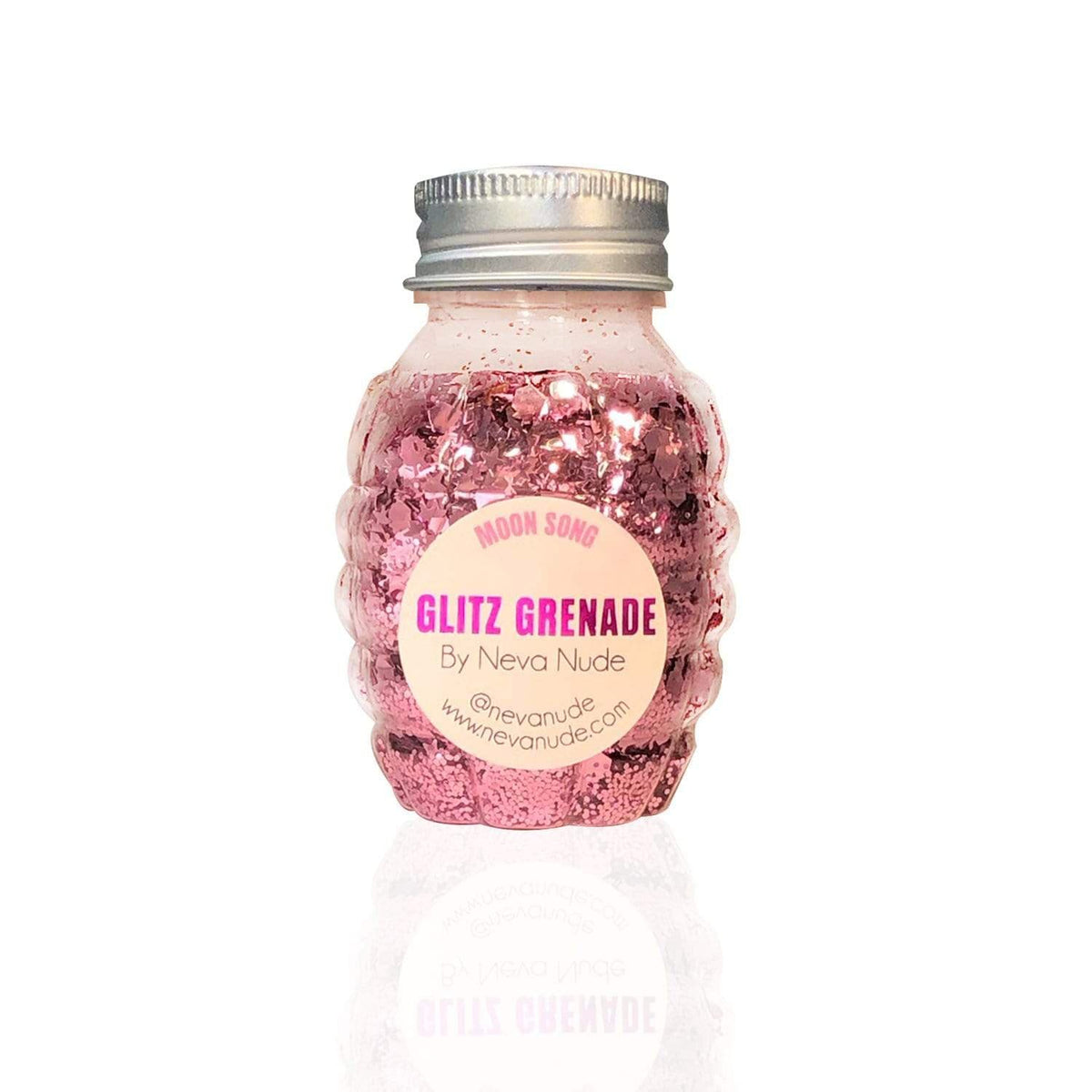 Lilac iridescent cosmetic glitter in aloe gel with a soft pink shimmer