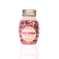 Lilac iridescent cosmetic glitter in aloe gel with a soft pink shimmer